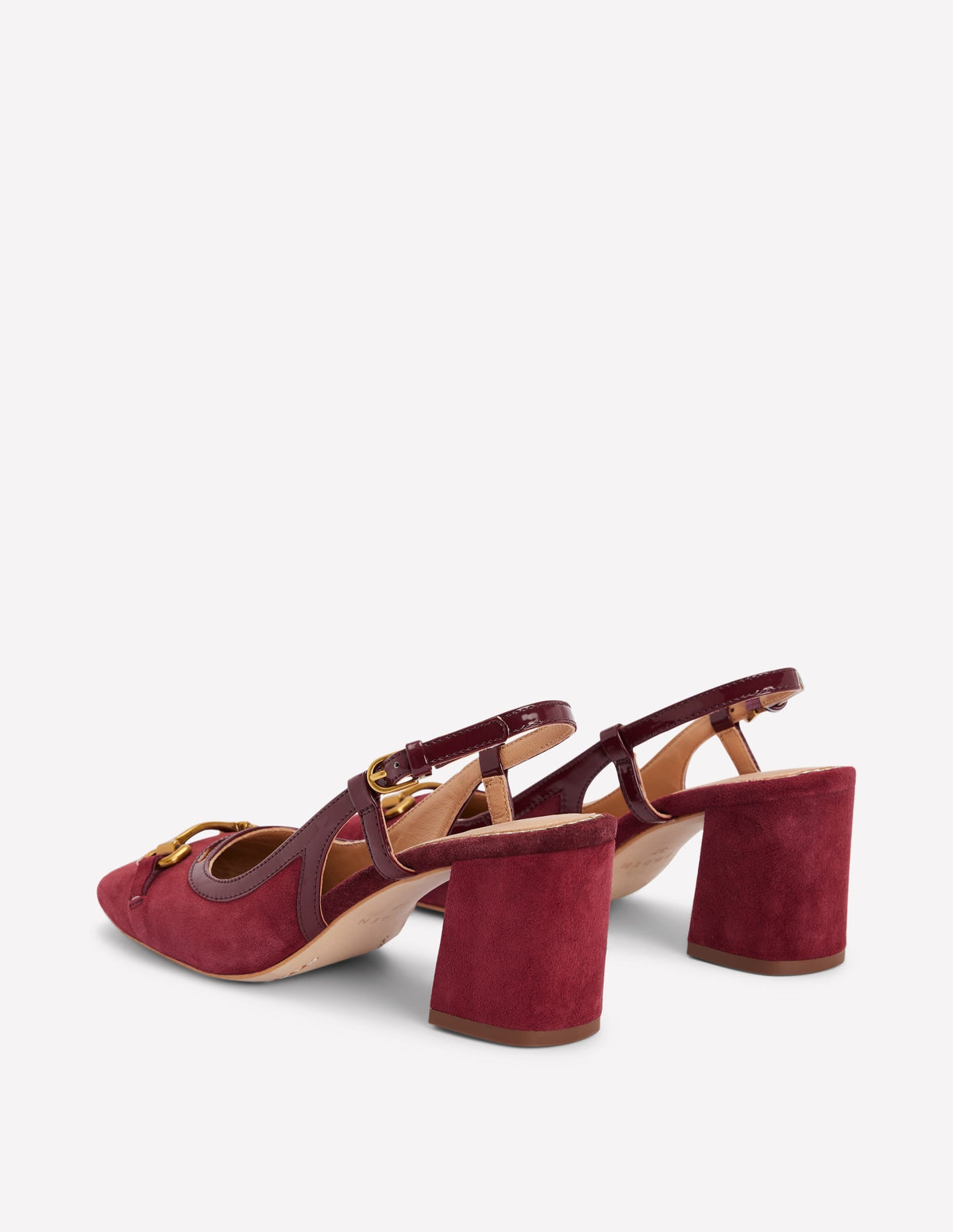 Iris Snaffle Slingback Heels-Oxblood
