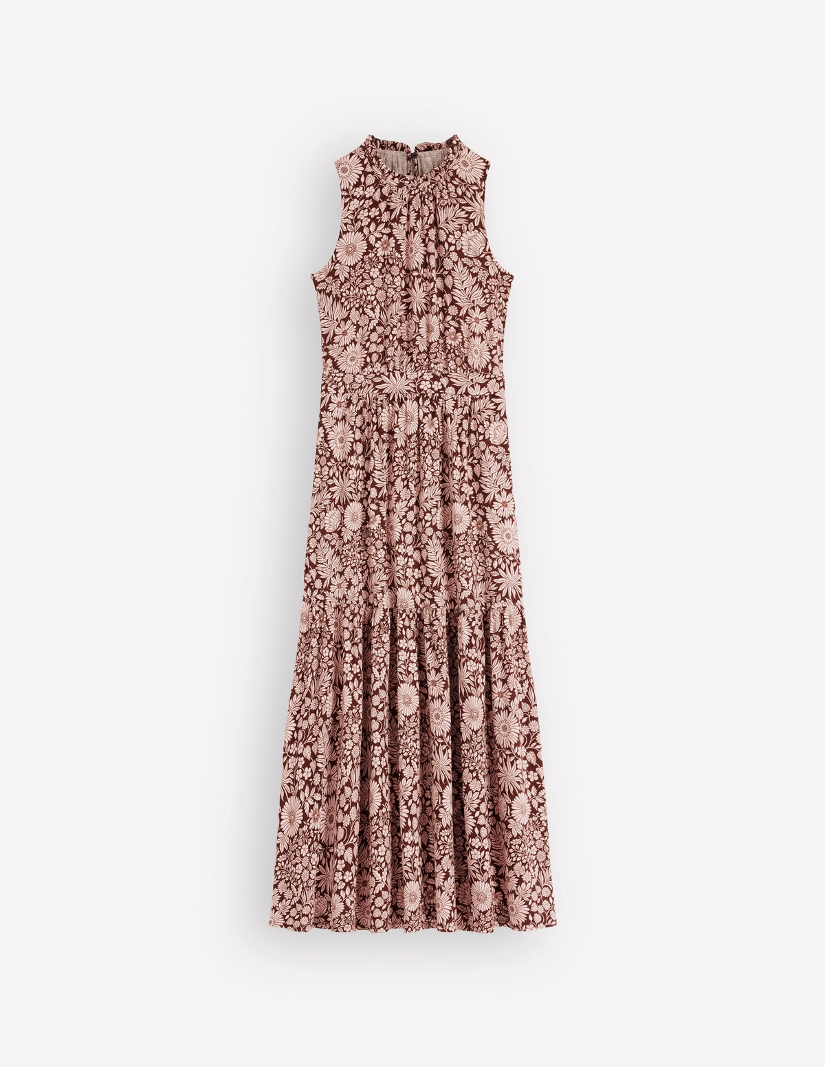 Camalie Jersey Maxi Dress-Raw Umber, Flowerbed Bloom