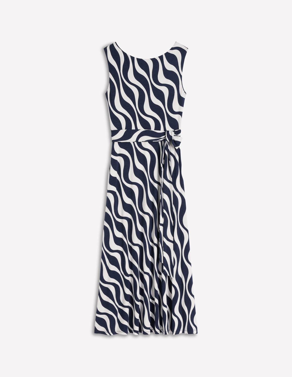 Tamsin Jersey Midi Dress-French Navy, Rhythmic Wave