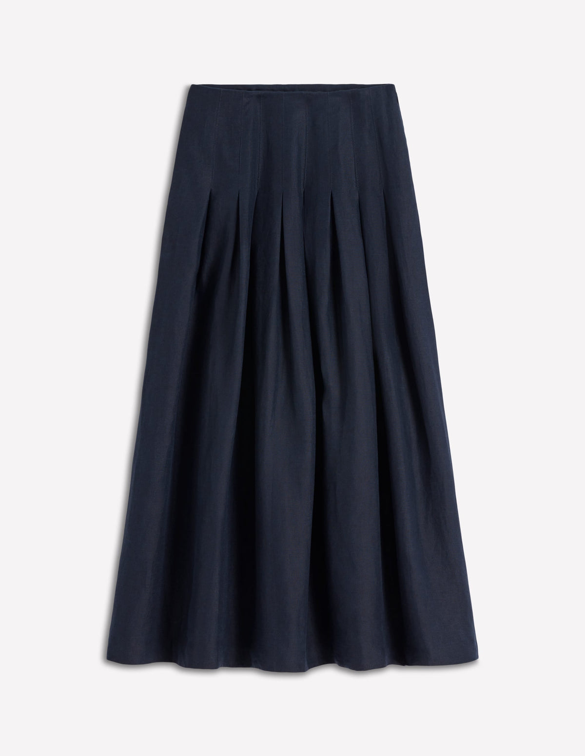 Valentina Linen Skirt-Navy