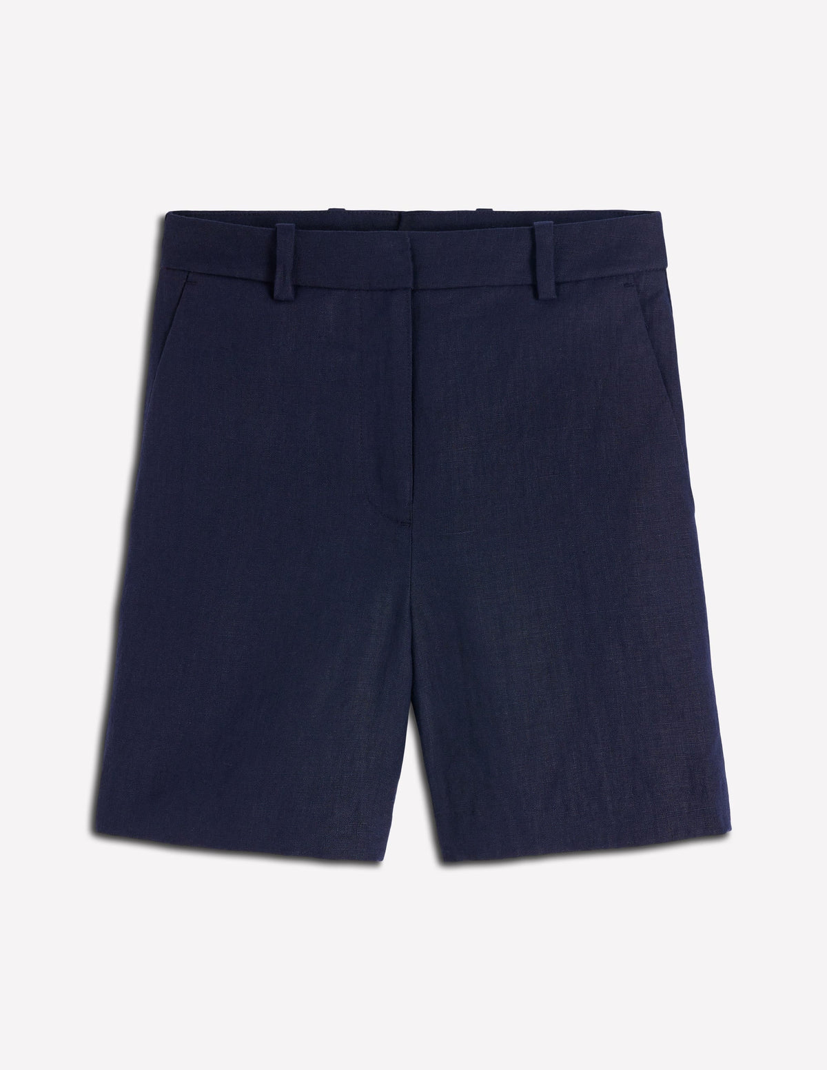 Belgravia Linen Shorts-Navy