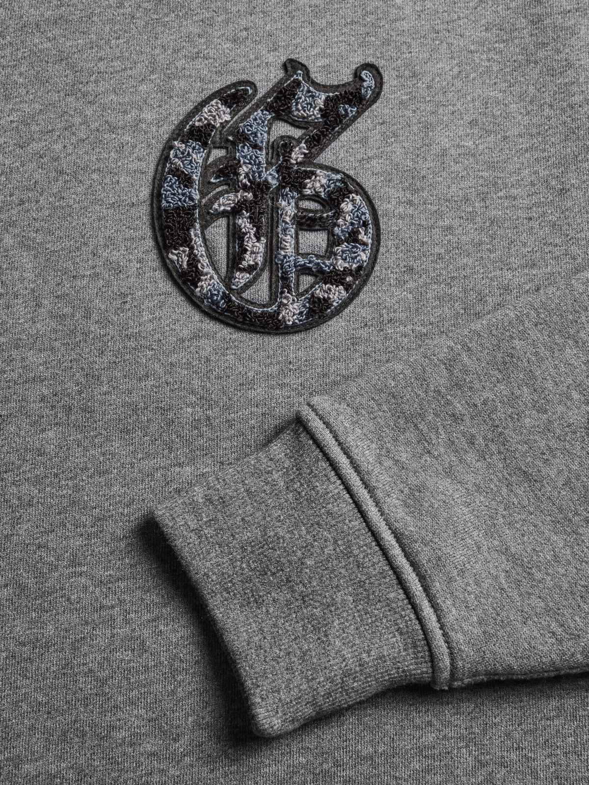 Old English "G" Chenille Aspen Crewneck