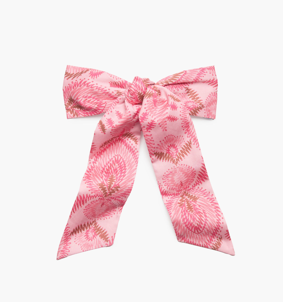 The Belle Bow - Pink Palm Ikat