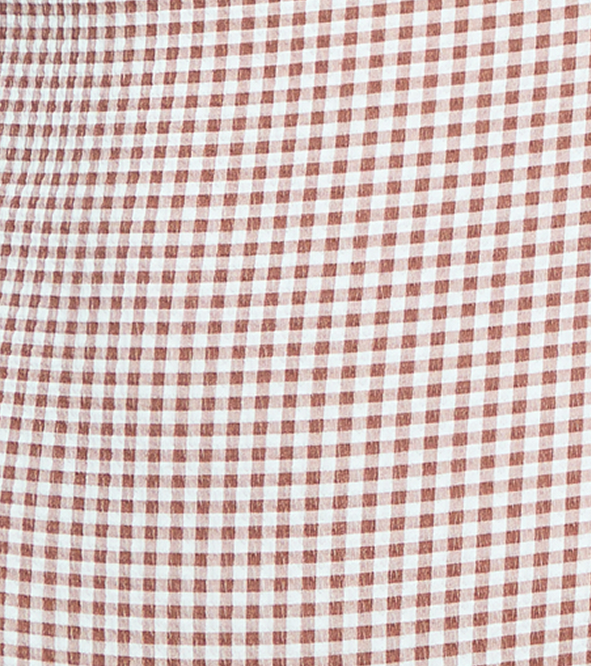 The Zuri Swim Skirt - Cognac Gingham