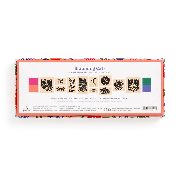 Blooming Cats Rubber Stamp Set