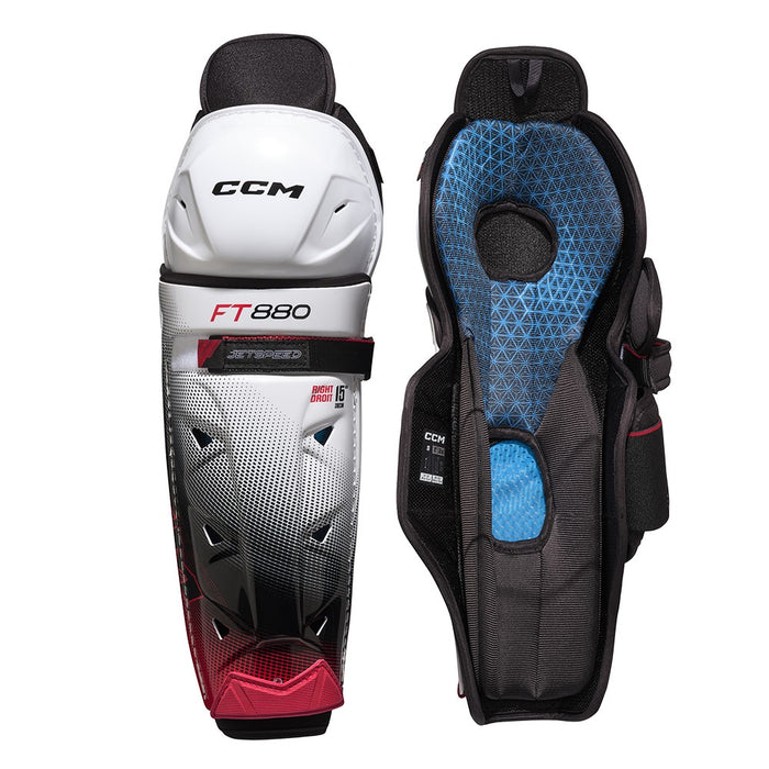 CCM Jetspeed FT880 Junior Ice Hockey Shin Guards