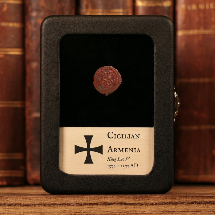 Cicilian Armenia, King Leo V, AE One Pogh - 1374 to 1375 CE - The Crusades