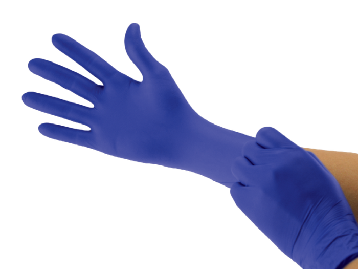 Cranberry Global - Evolve 300 Nitrile Powder Free Cobalt Blue Examination Gloves, Small - 3306