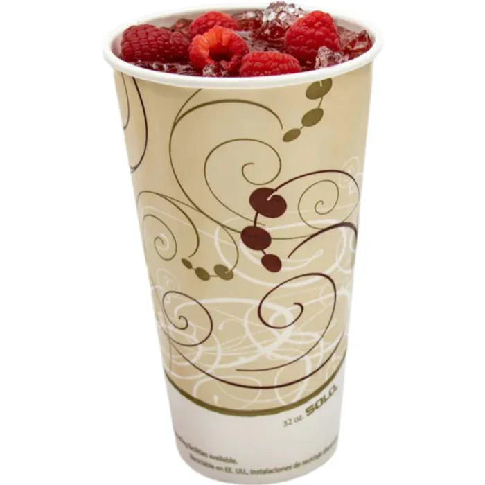 Dart Container - 21 Oz Solo Symphony Design Waxed Cold Paper Cups, 1000/Cs - RNP21P-J8000