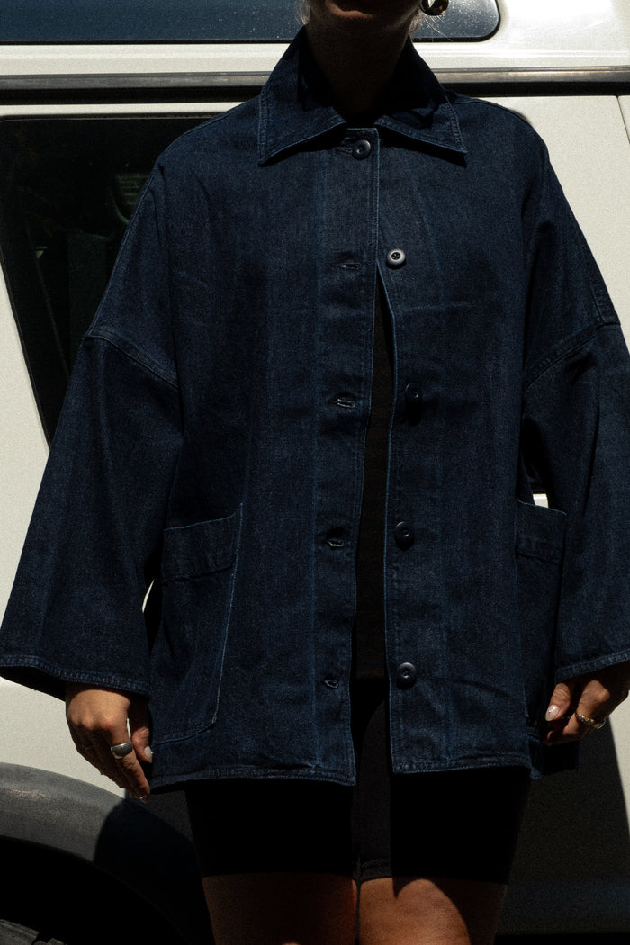 Denim Oversized Shirt Jacket