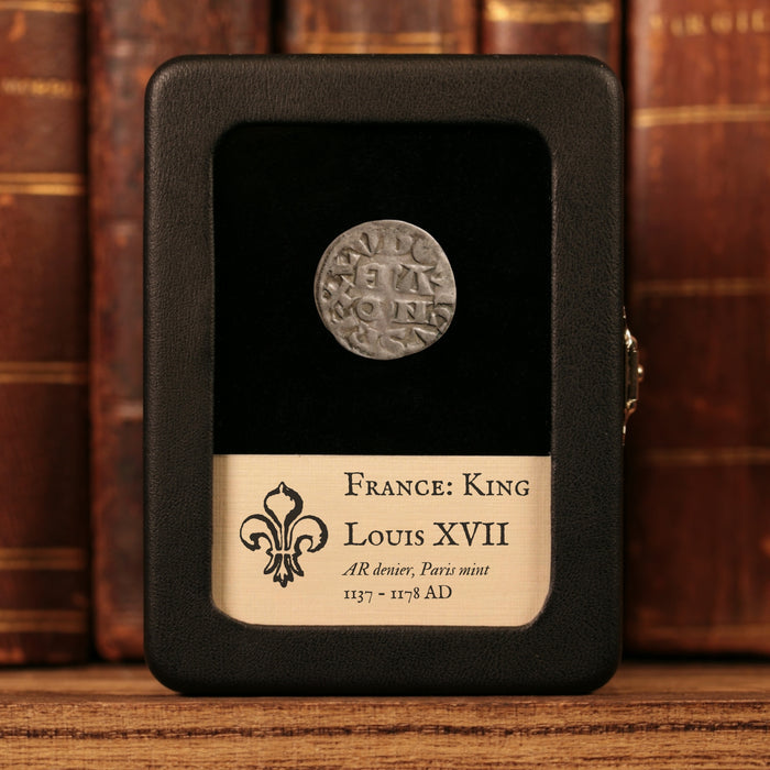 France, King Louis VII, AR Denier, City of Paris - 1137 to 1178 CE - France