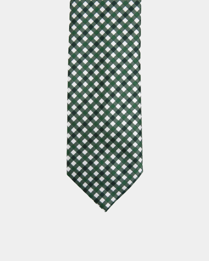 Immortal Green Gingham Tie
