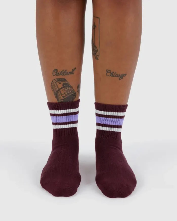 Mahogany Ribbed Socks