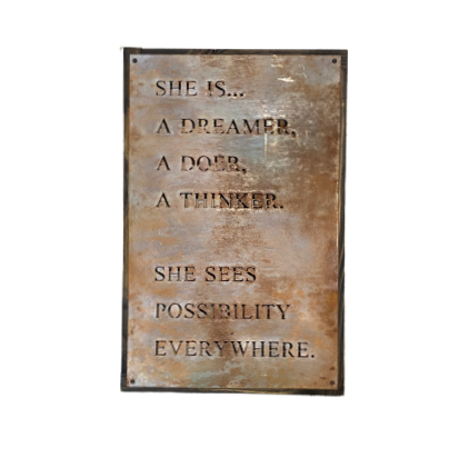 Metal Sign "She Is a Dreamer" 16x24