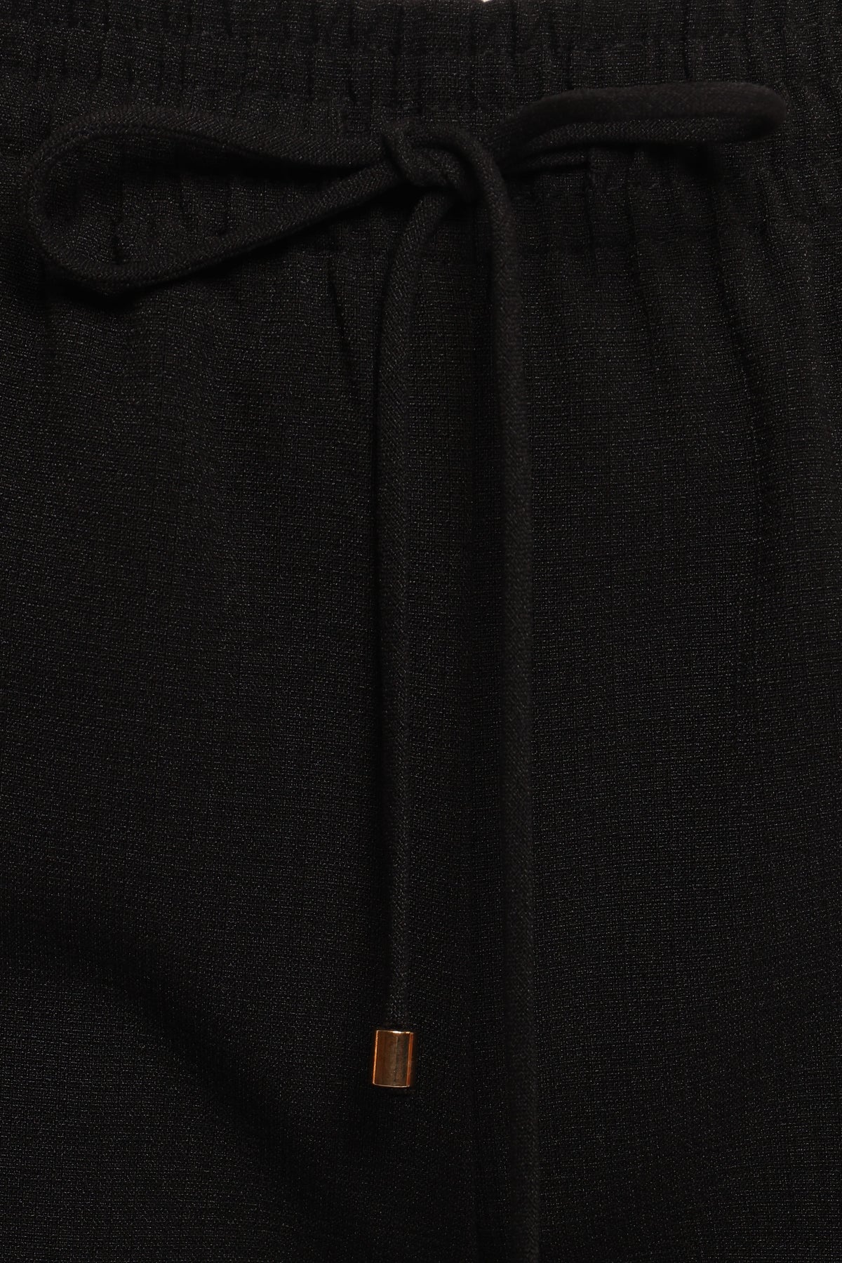 Cinch Wide Leg Crepe Pant - Black