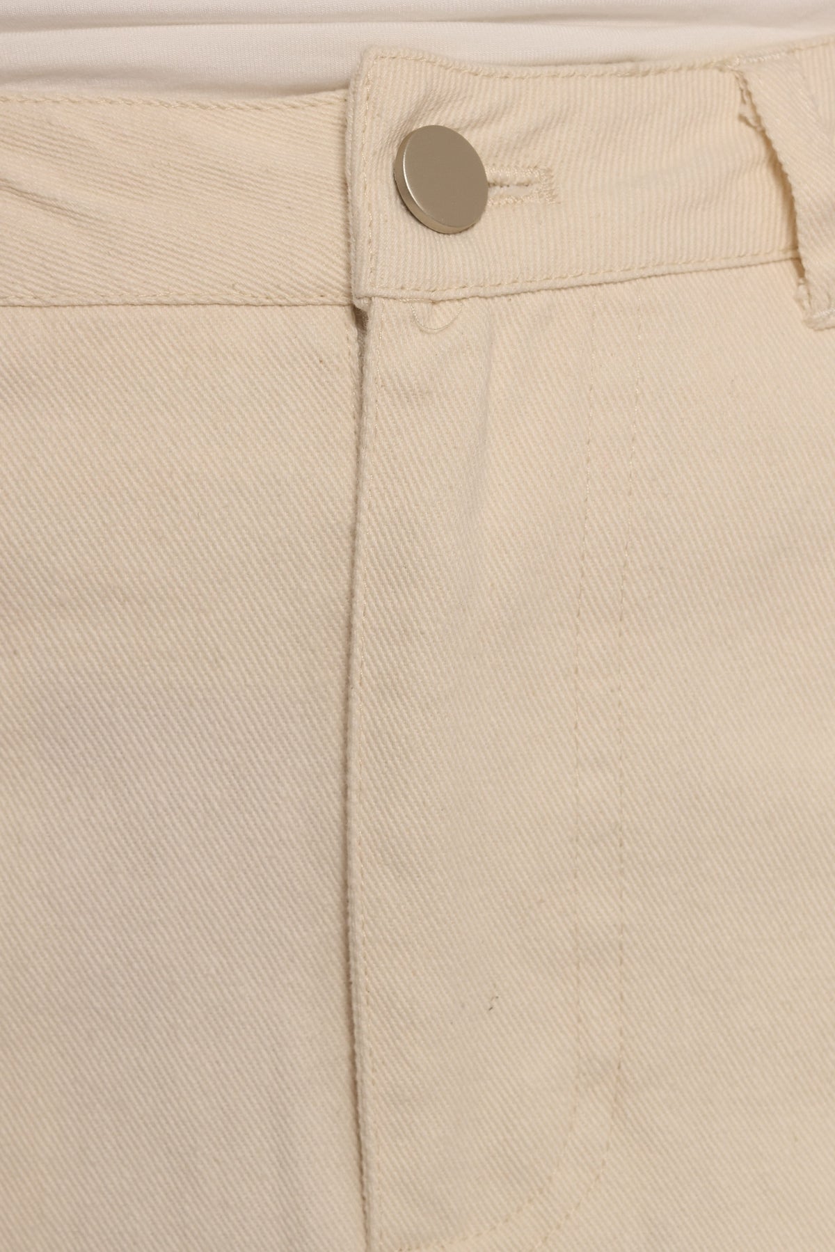 Dana Denim Midi Skirt - Cream