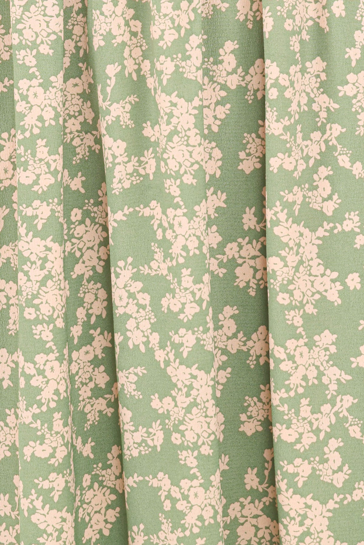 Ashara Long Sleeve Midi Dress - Green Floral