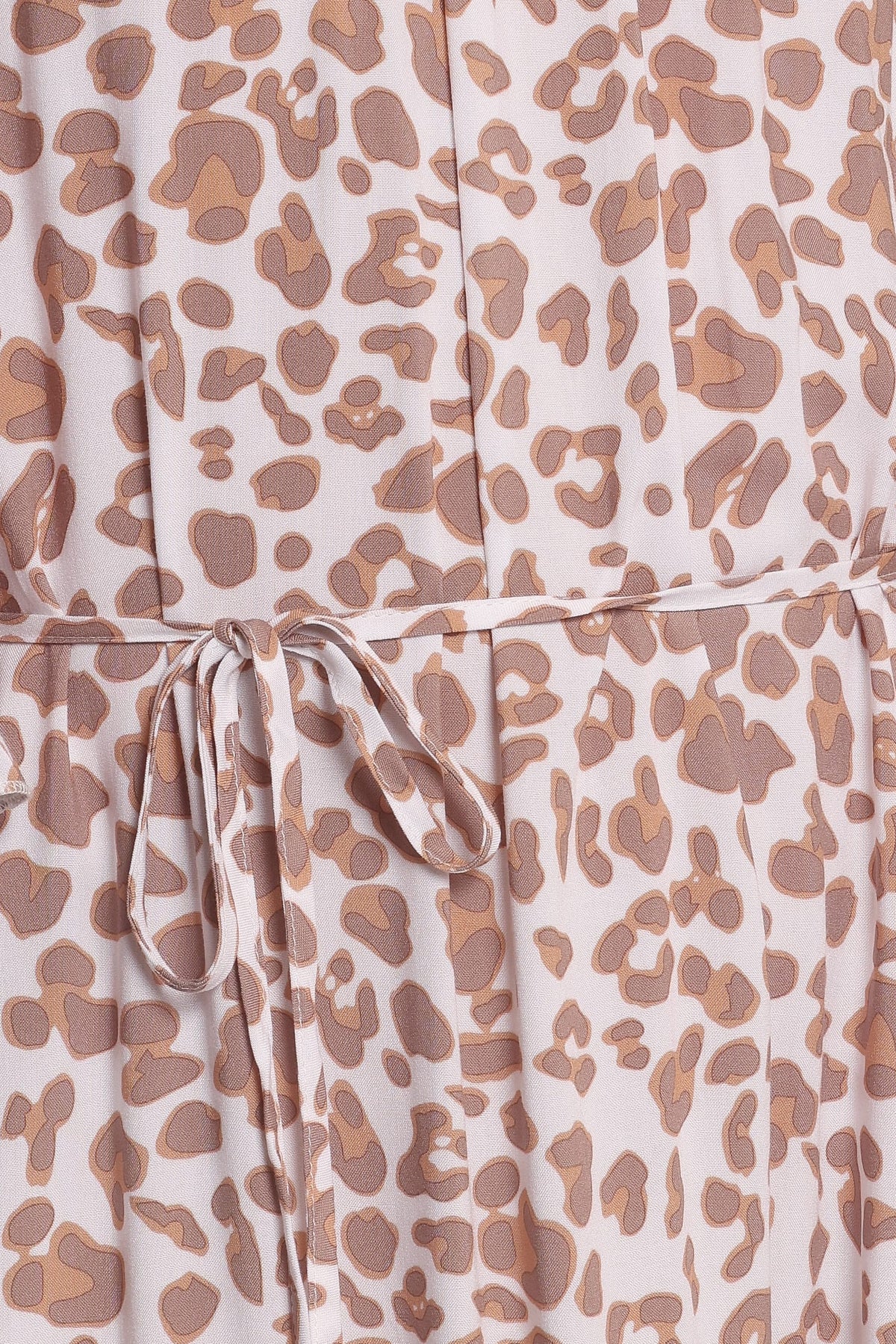Rhody Off Shoulder Maxi Dress - White Leopard