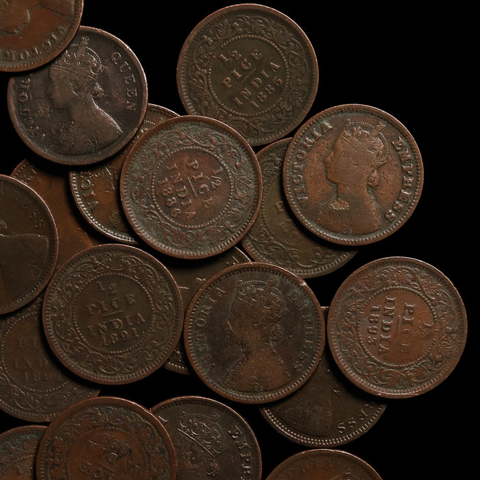 Queen Victoria, Empress of India, ½ Pice Coin - 1862 to 1901 CE - British India