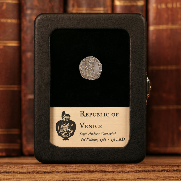 Republic of Venice, Doge Andrea Contarini, AR Soldino - 1368 to 1382 CE - Italian States