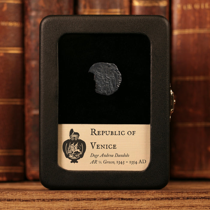 Republic of Venice, Doge Andrea Dandolo, AR ½ Grosso - 1343 to 1354 CE - Italian States