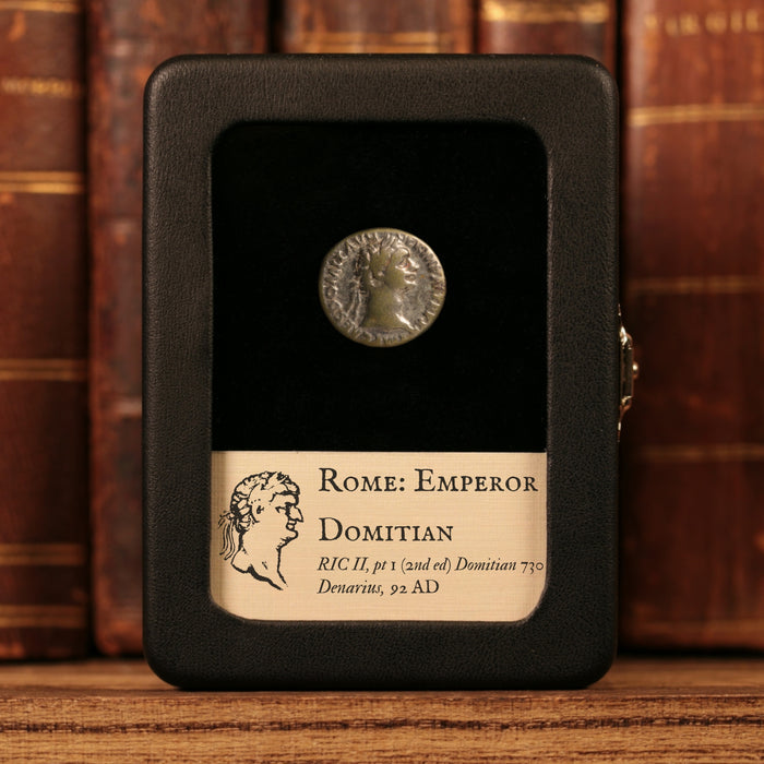 Rome, Emperor Domitian, AR Denarius, Minerva (Goddess of Wisdom) - 92 CE - Roman Empire