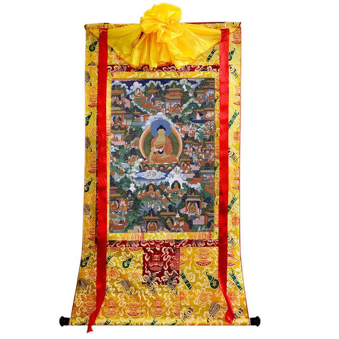 Shakyamuni Image - Tibetan thangka painting, view 8