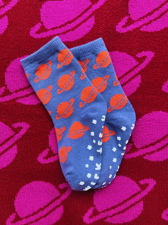 Slate Spacecamp Baby Grip Socks