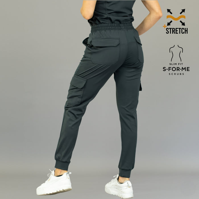 Women's Oxford Gray Scrub Jogger Pants | Super Stretch 4-Way | Style 910
