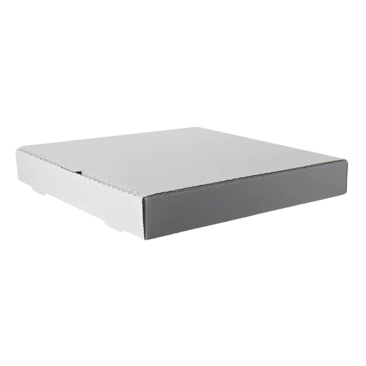 15" x 21" White B-Flute Pizza Boxes, 50/Bn