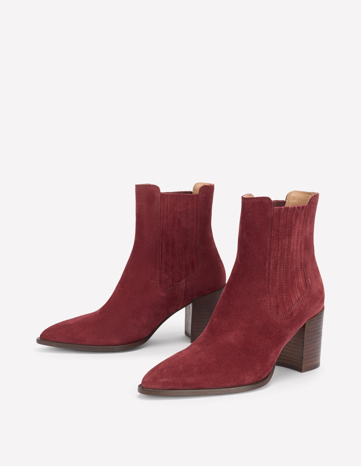 Point Casual Ankle Boots-Oxblood