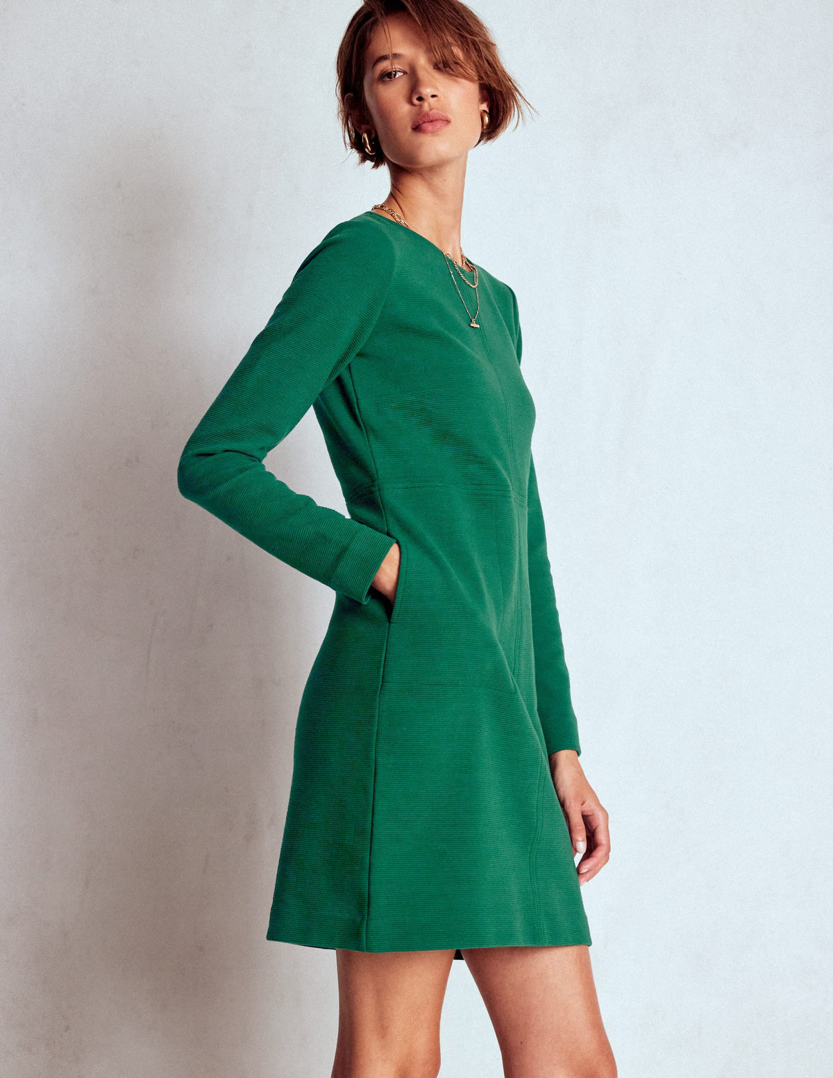 Cornelia Ottoman Dress-Emerald Night