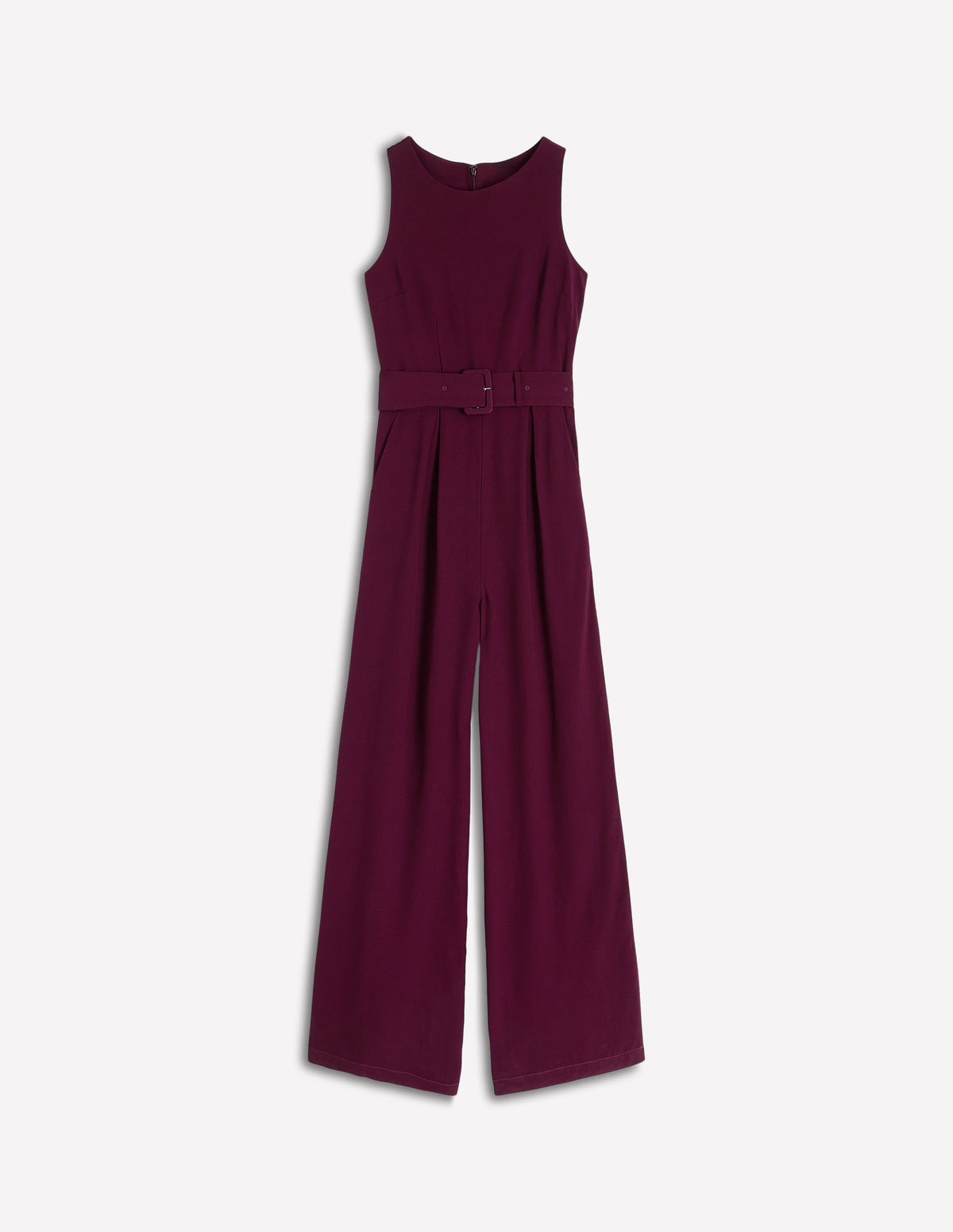 Gwen Slash Neck Jumpsuit-Dark Cherry