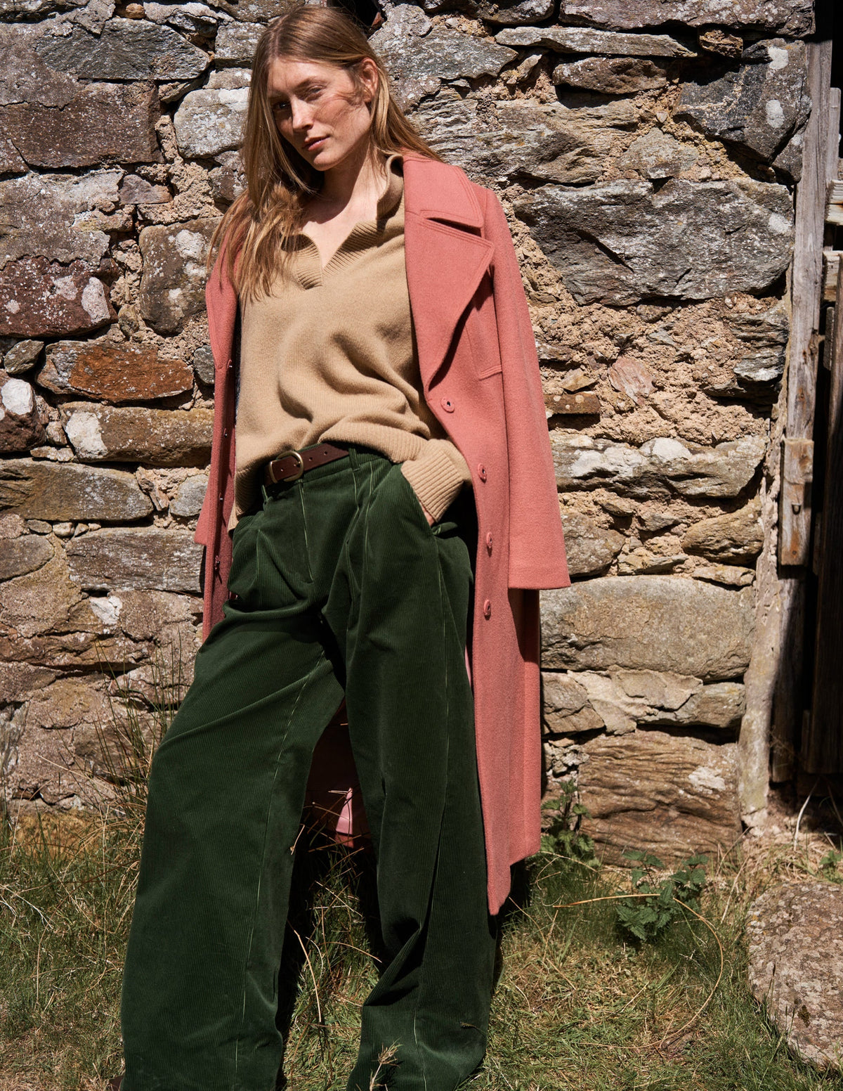 Kensington Cord Pants-Green Fir