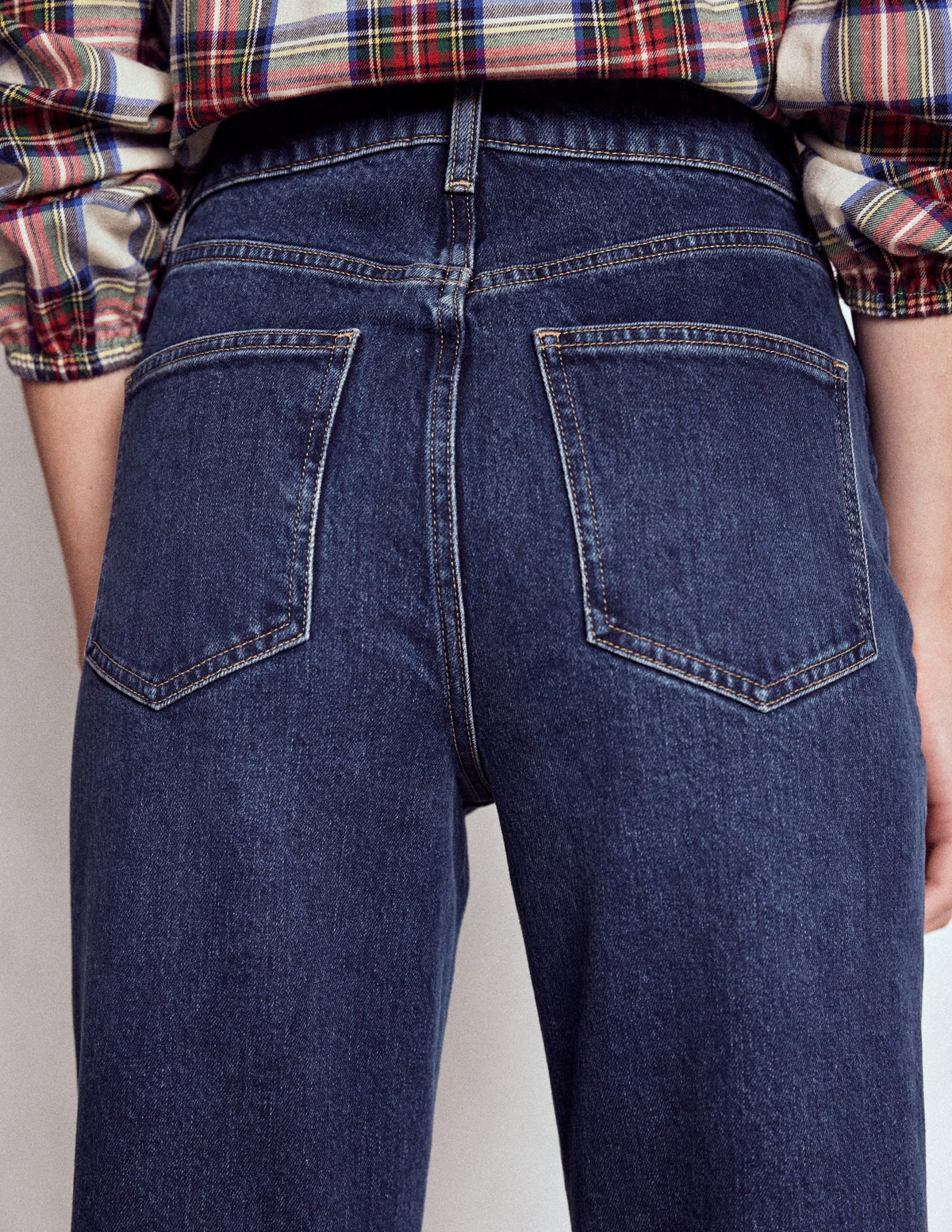 Mid Rise Straight Leg Jeans-Dark Vintage