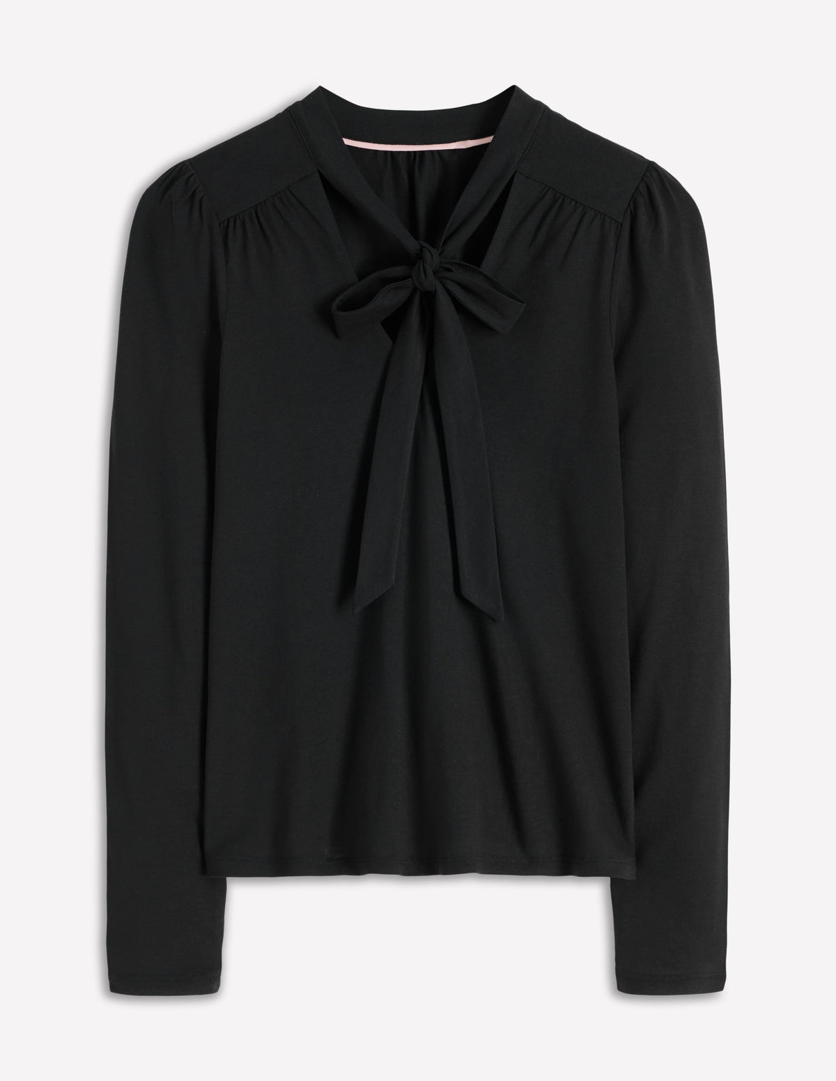 Tie Neck Supersoft Top-Black