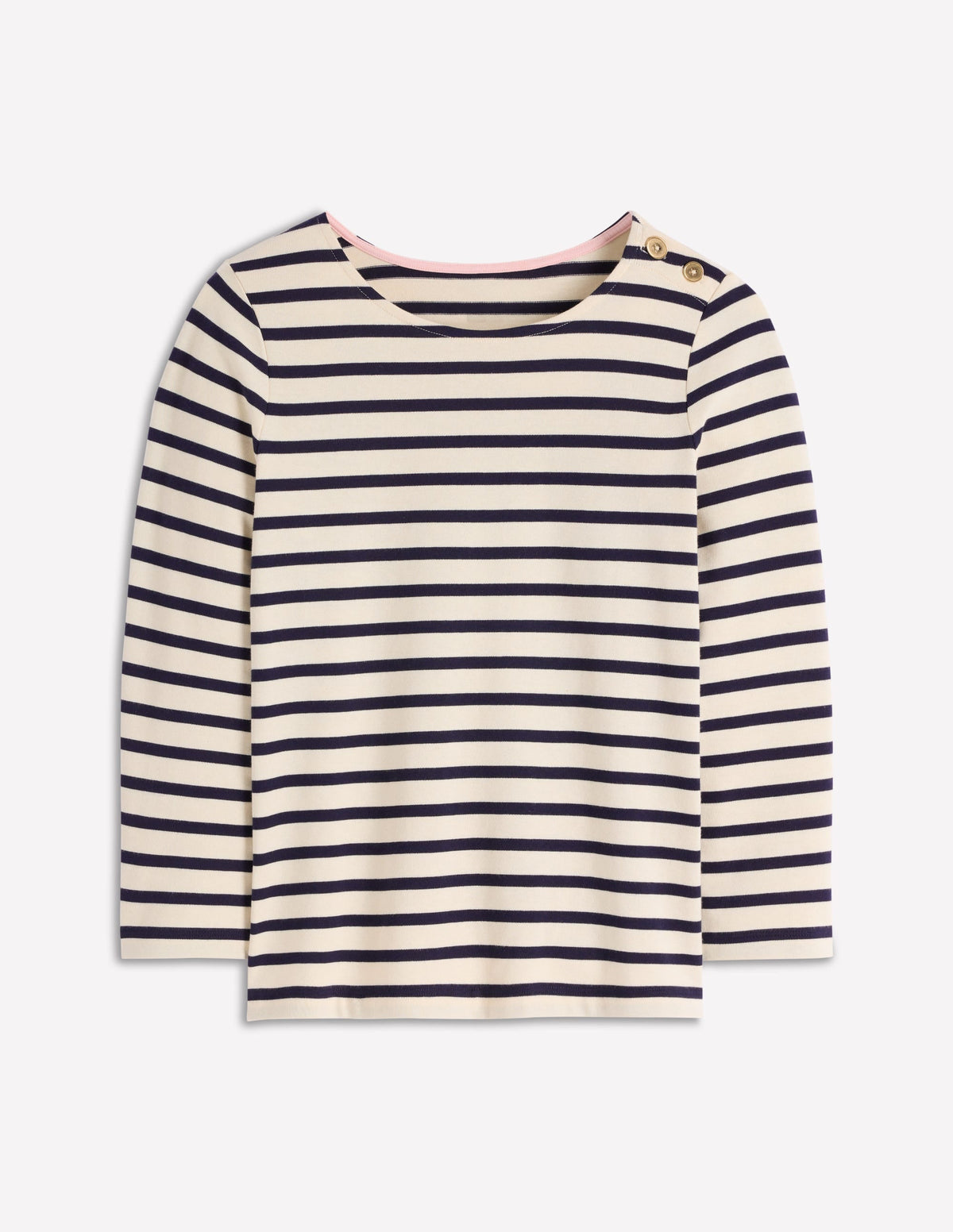 Button Mariner Breton-Ivory and Navy Stripe