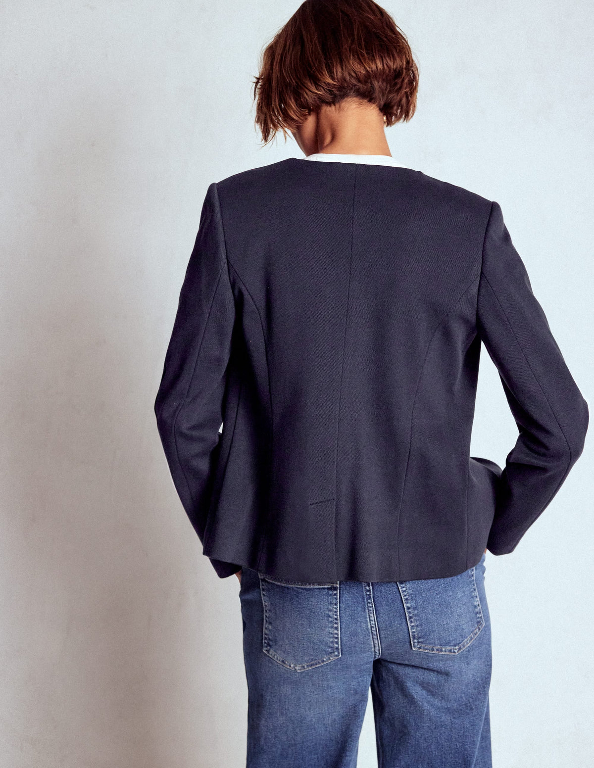 Hampstead Ponte Twill Blazer-Navy