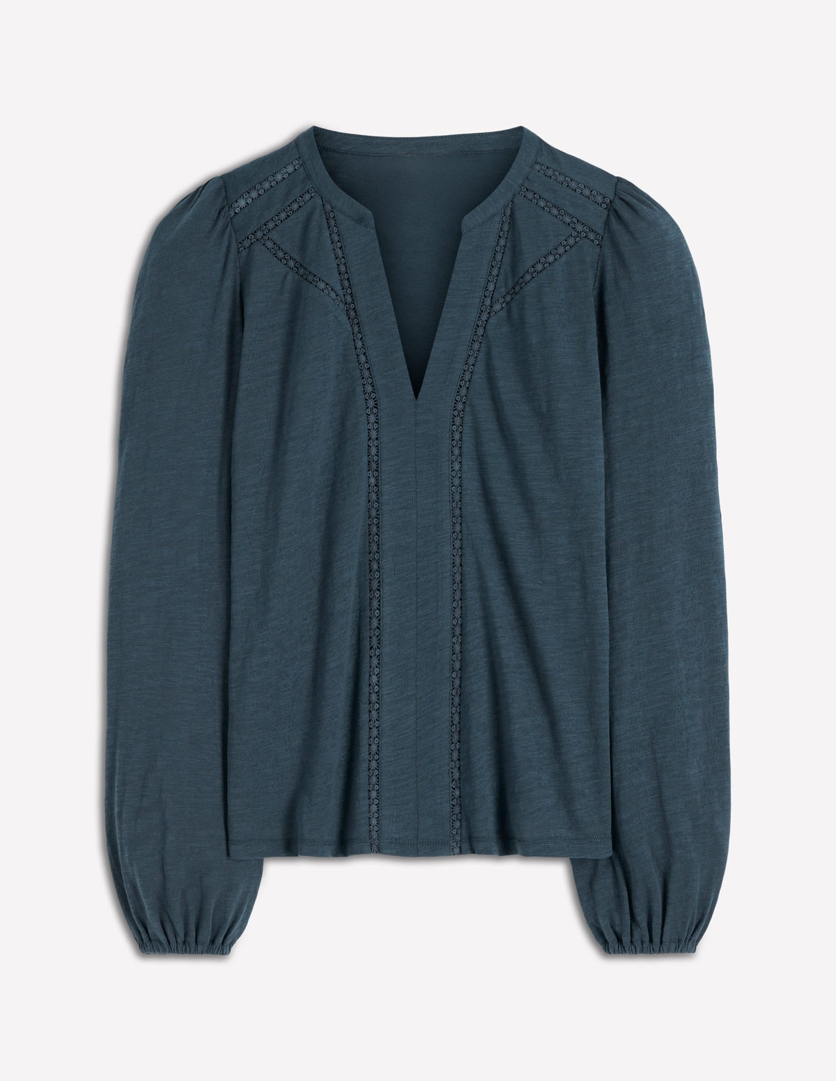 Poppy Long Sleeve Top-Moonlight Ocean