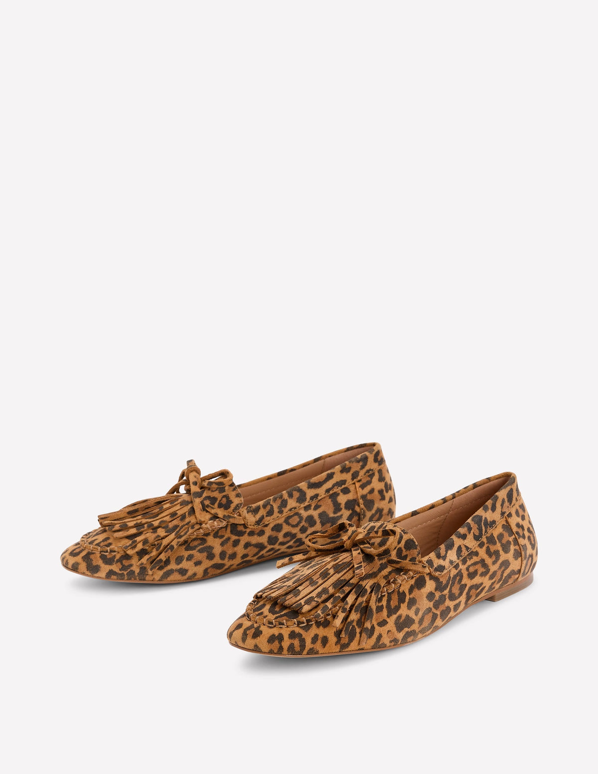 Soft Tassel Deck Shoes-Leopard