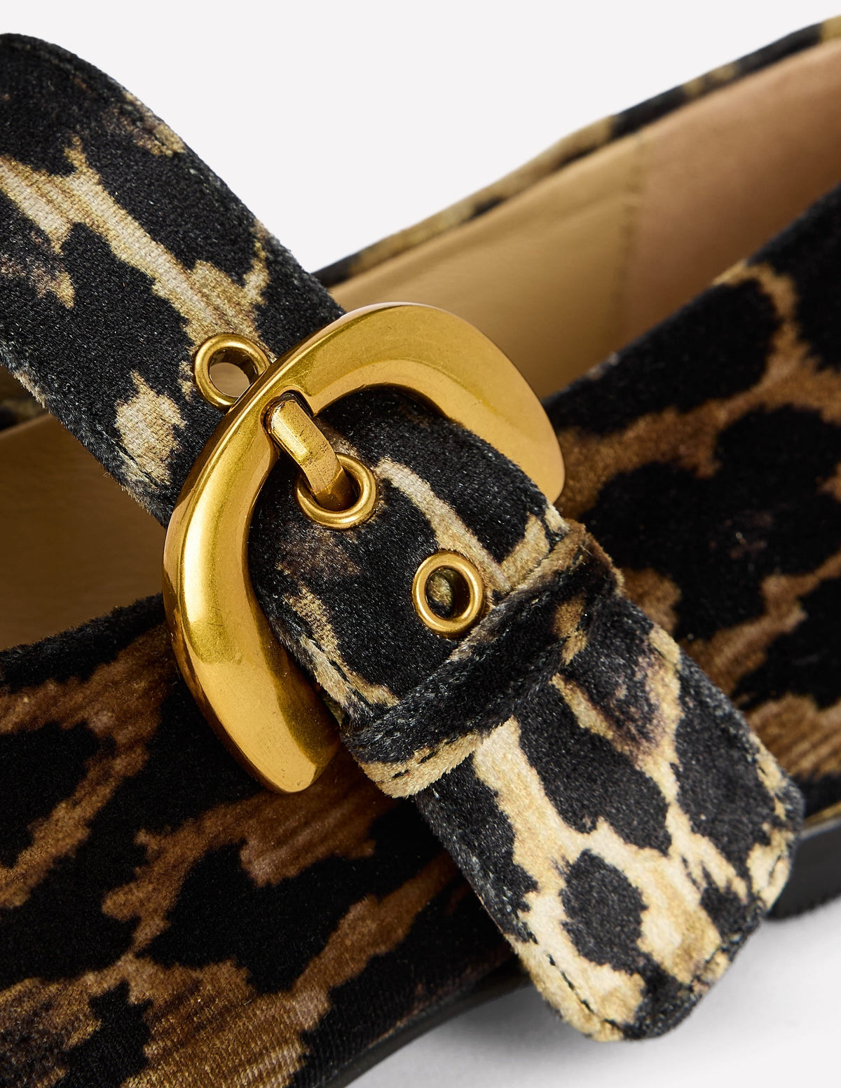 Kylie Flat Buckle Mary Janes-Leopard