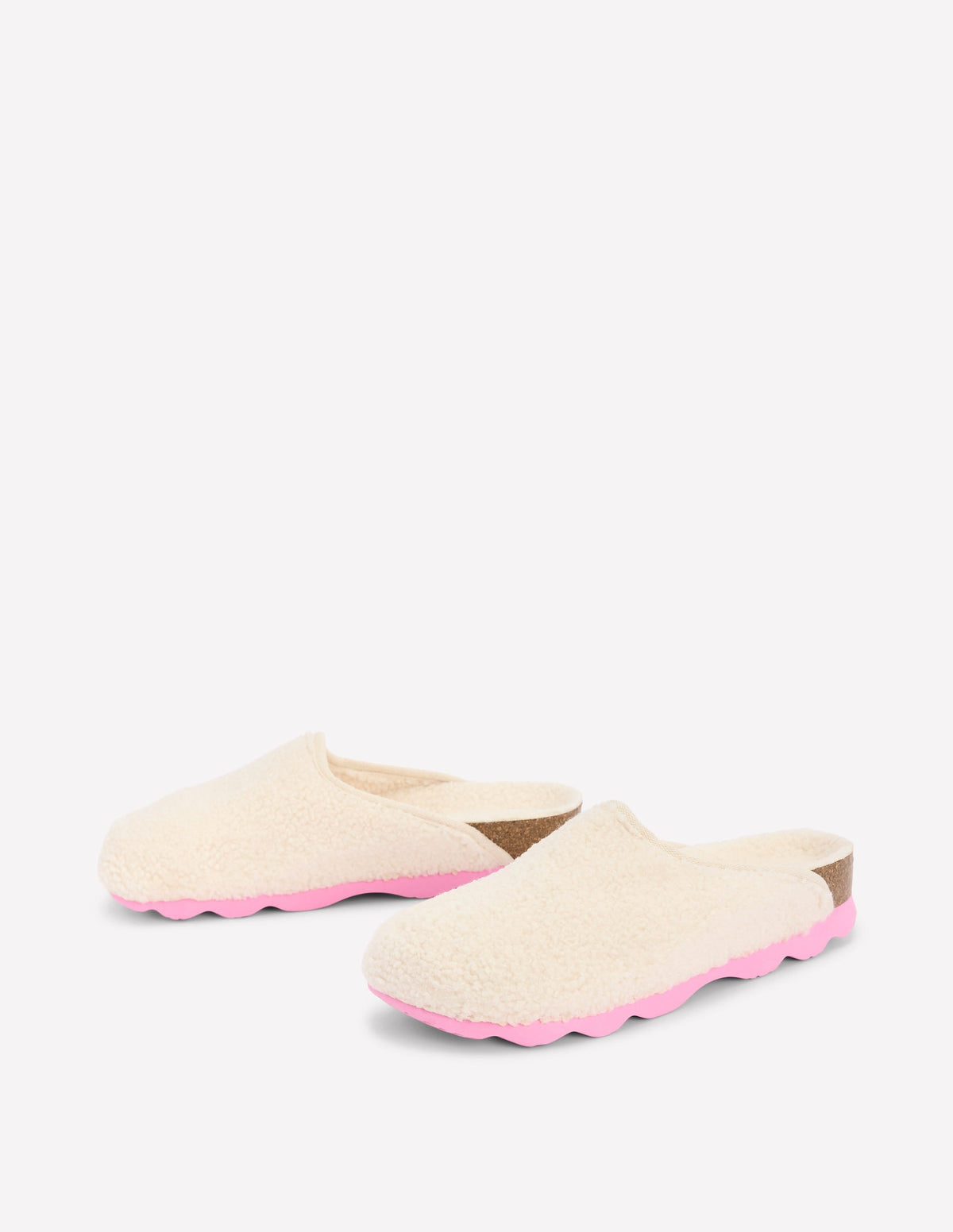 Contrast Sole Mule Slippers-Natural