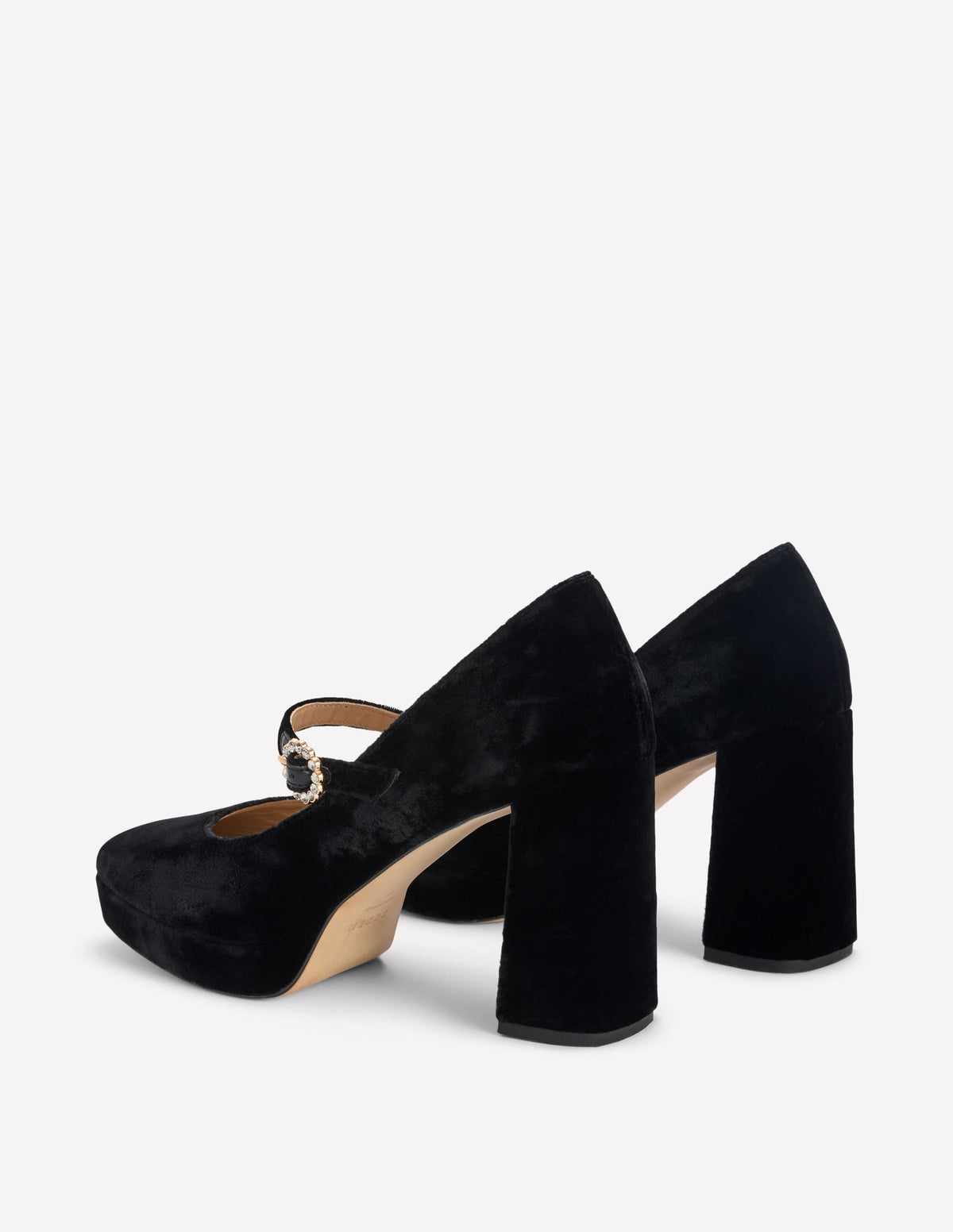 Platform Mary Janes-Black