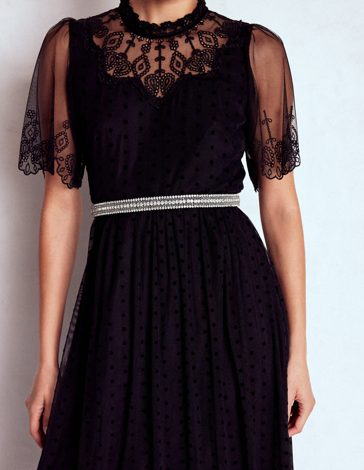 Embellished Belt-Clear Jewel