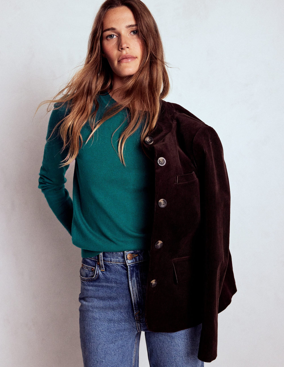 Briony Stitch Sweater-Drake Green