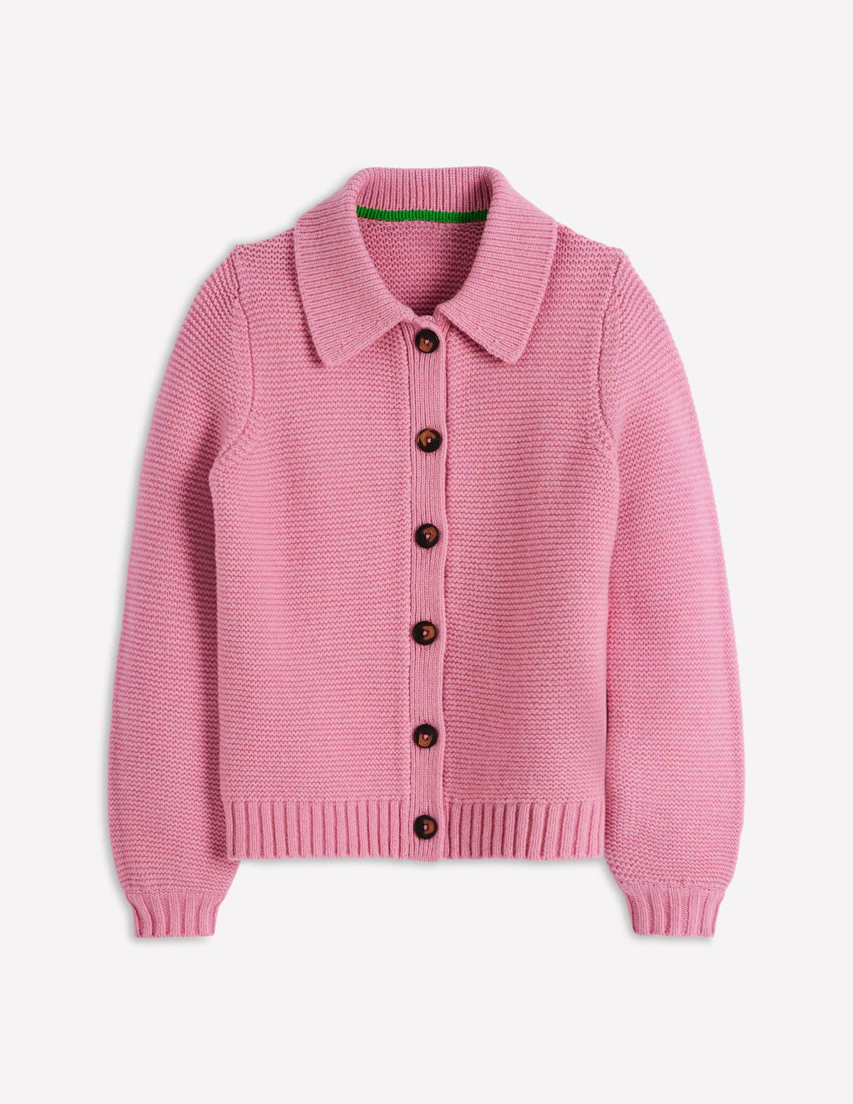 Chunky Collar Knitted Jacket-Blush Pink