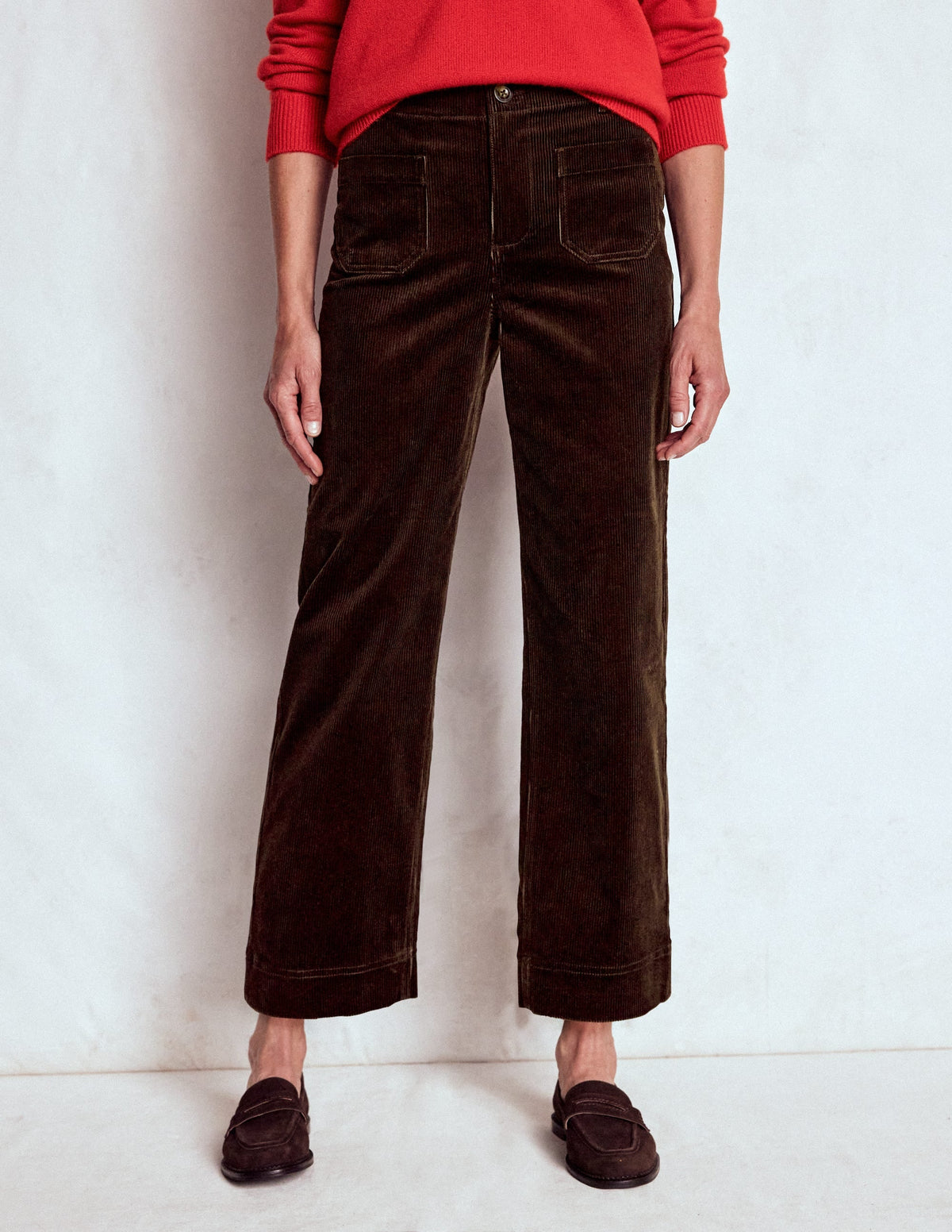 Primrose Cord Pants-Espresso