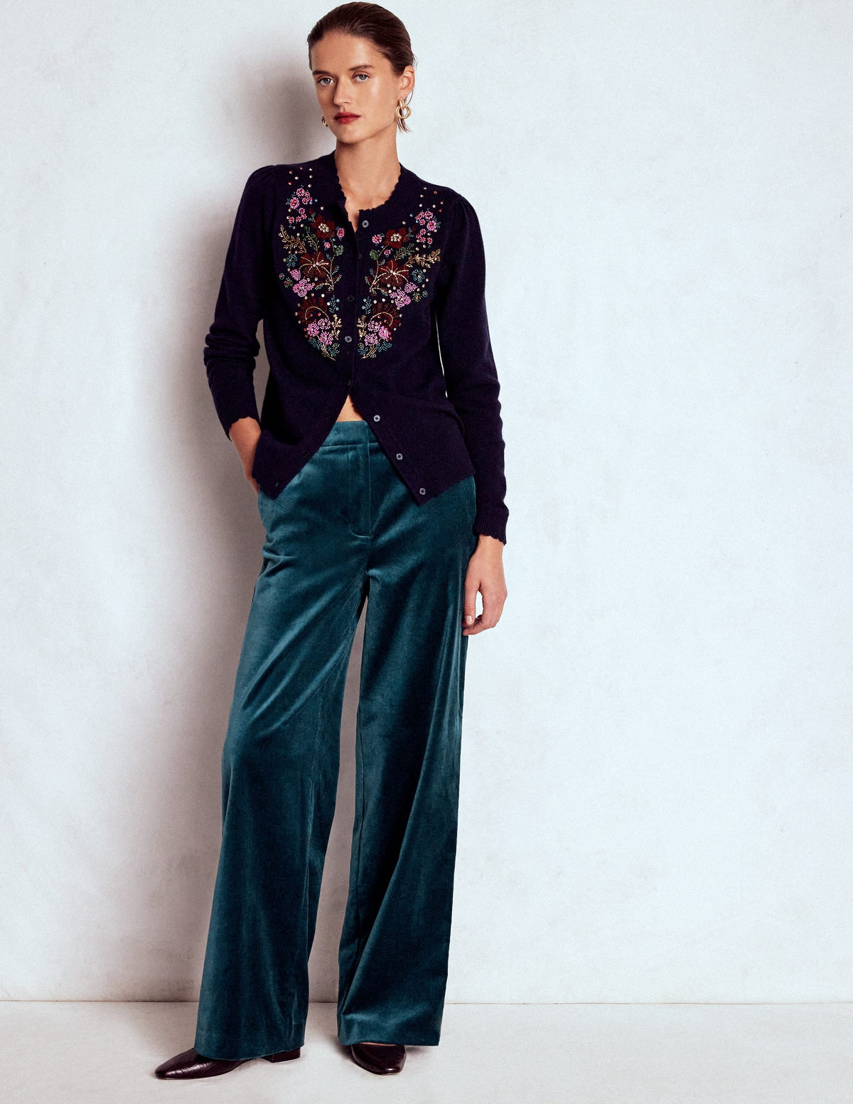 Belgravia Tailored Pants-Midnight Teal