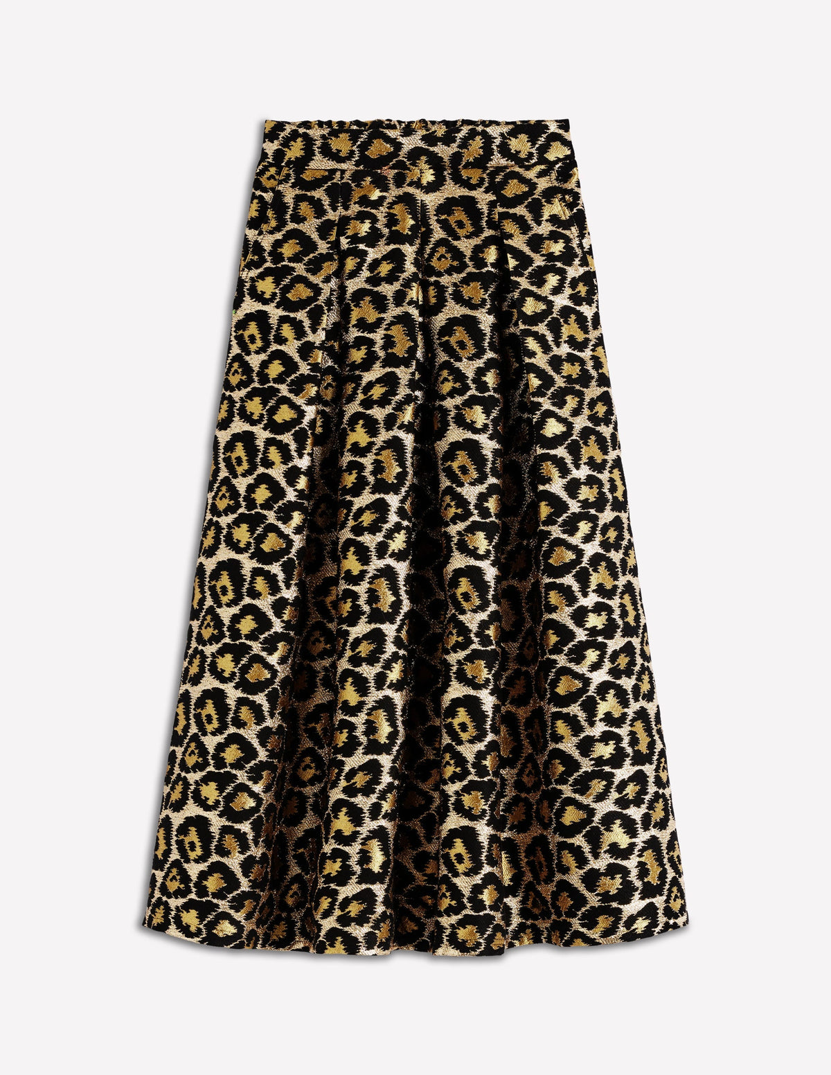 Verity Jacquard Midi Skirt-Leopard Print