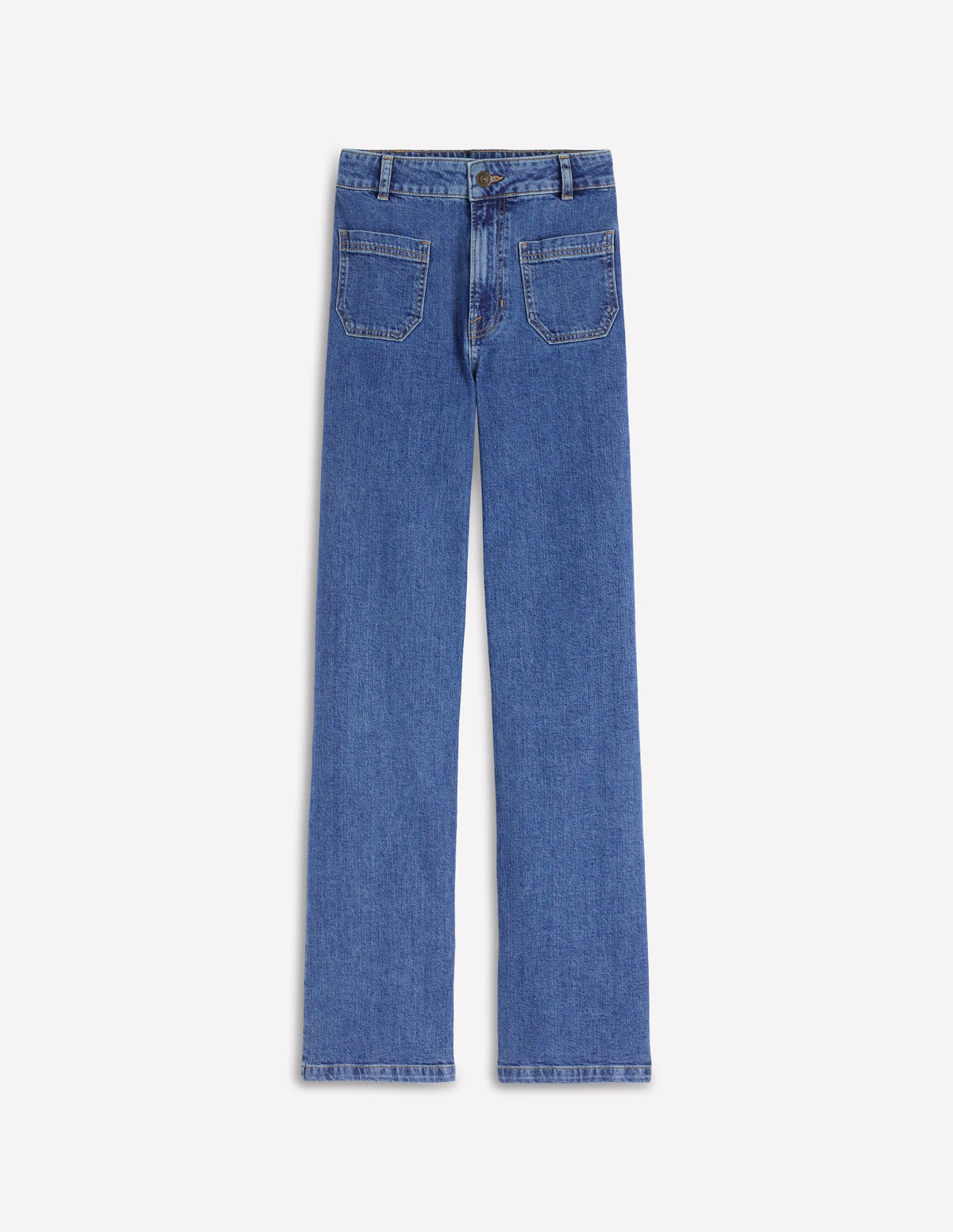 Straight Leg Pocket Jeans-Mid Vintage